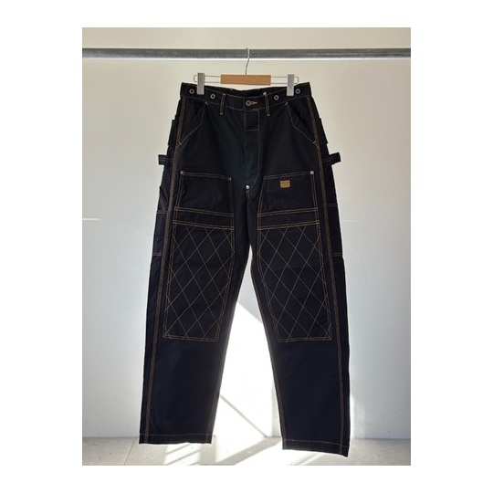 KAPITAL (キャピタル) 薄キャンバス ランバーパンツ(ブラック） s.t.c