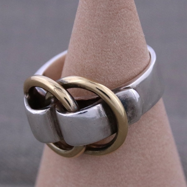 HERMES エルメス ドゥザノー リング 9号 ユーズド 中古(コンビ