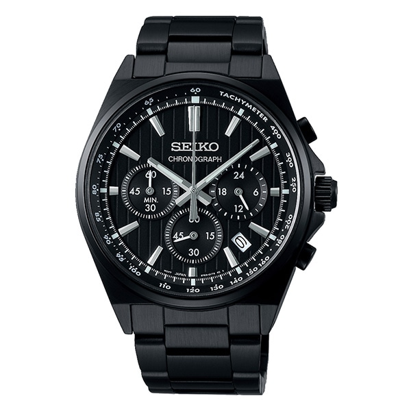 SEIKO SELECTION SBTR033 クォーツ クロノグラフ メンズ(ブラック
