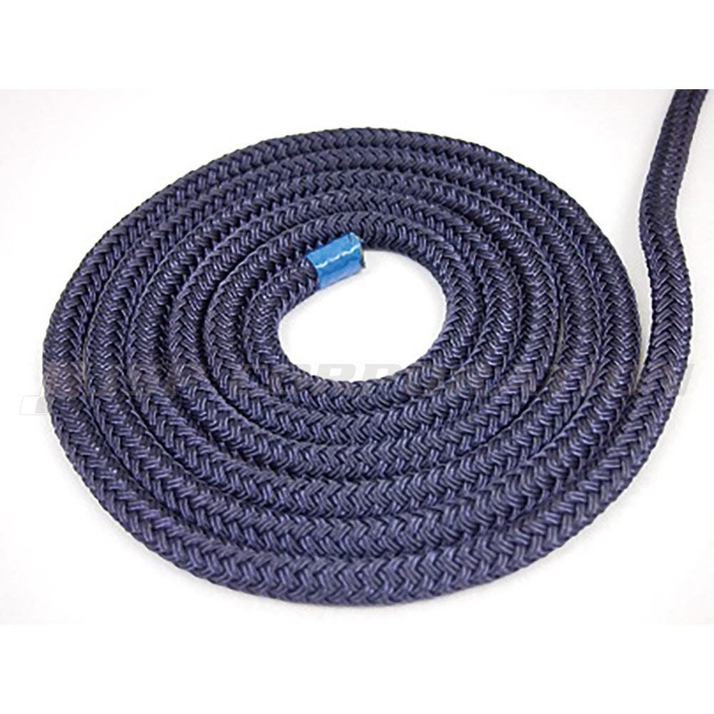 ダブルブレイドポリエステルロープ 切り売り ネイビー 8mm 破断強度