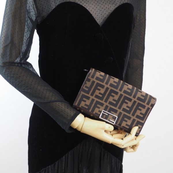 Vintage Fendi Clutch Type Large Zucca Wallet - Nina Furfur Vintage