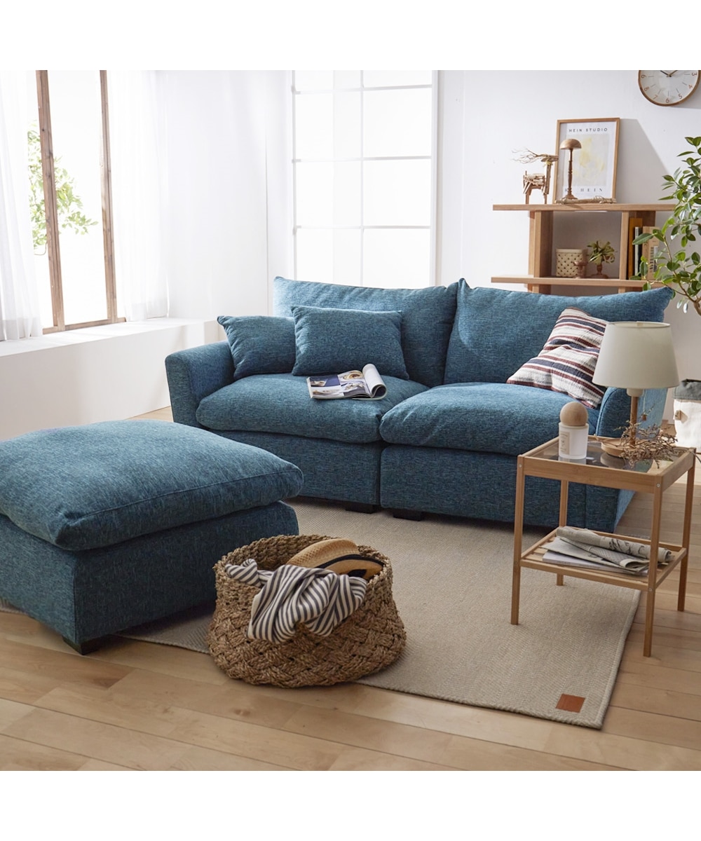 ユニットカウチソファ｜コーナーローソファ 座面奥行65cm 組み合わせ