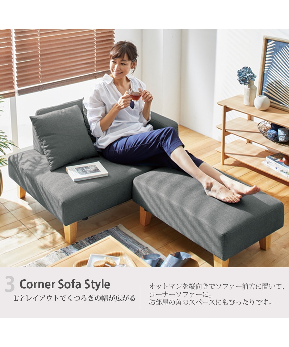 エコーネス 2人掛けソファ インテリア クッション L014 エコーネス 2人