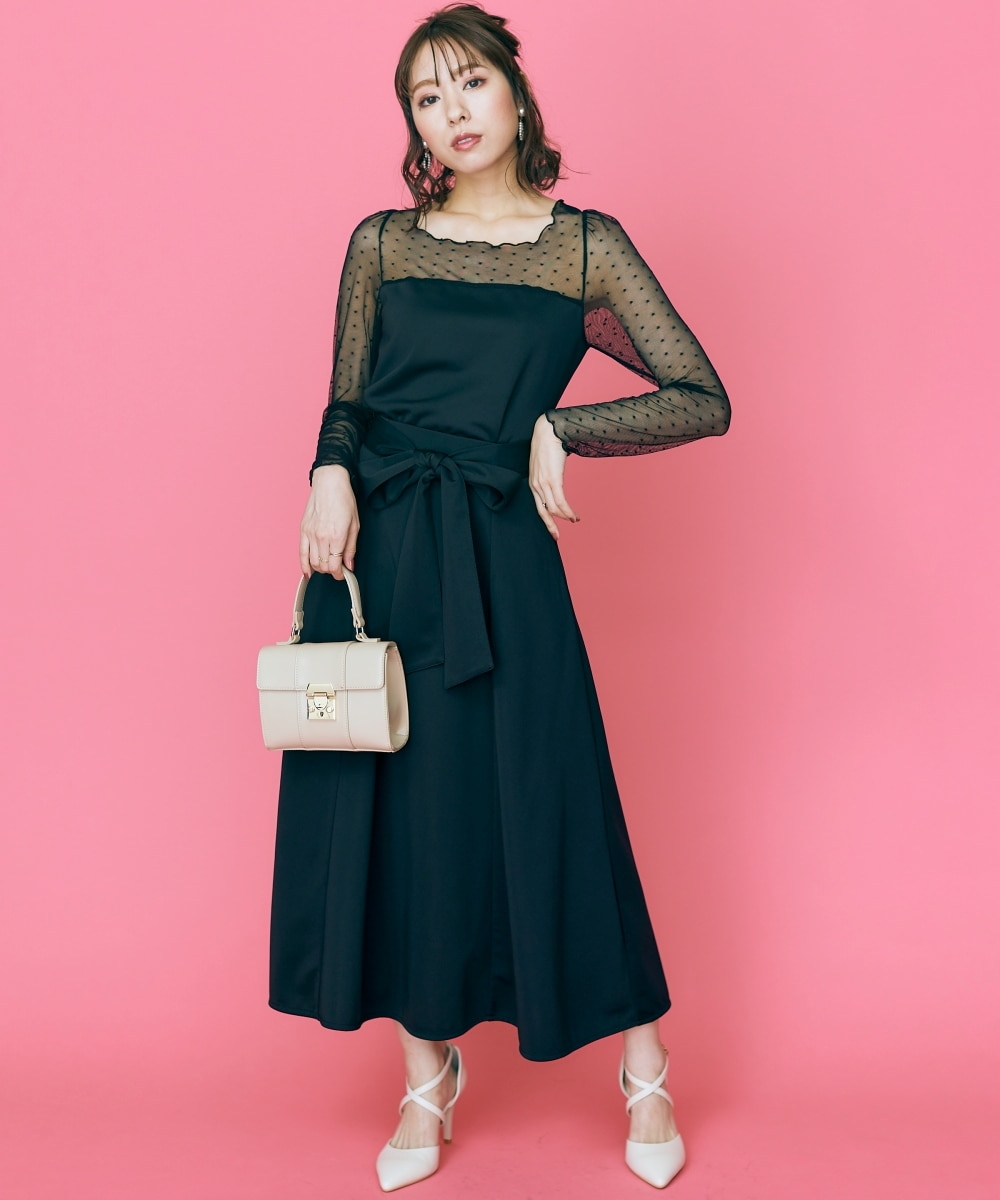 大きいサイズ＞ドットシースルートップス marun 通販【ニッセン】