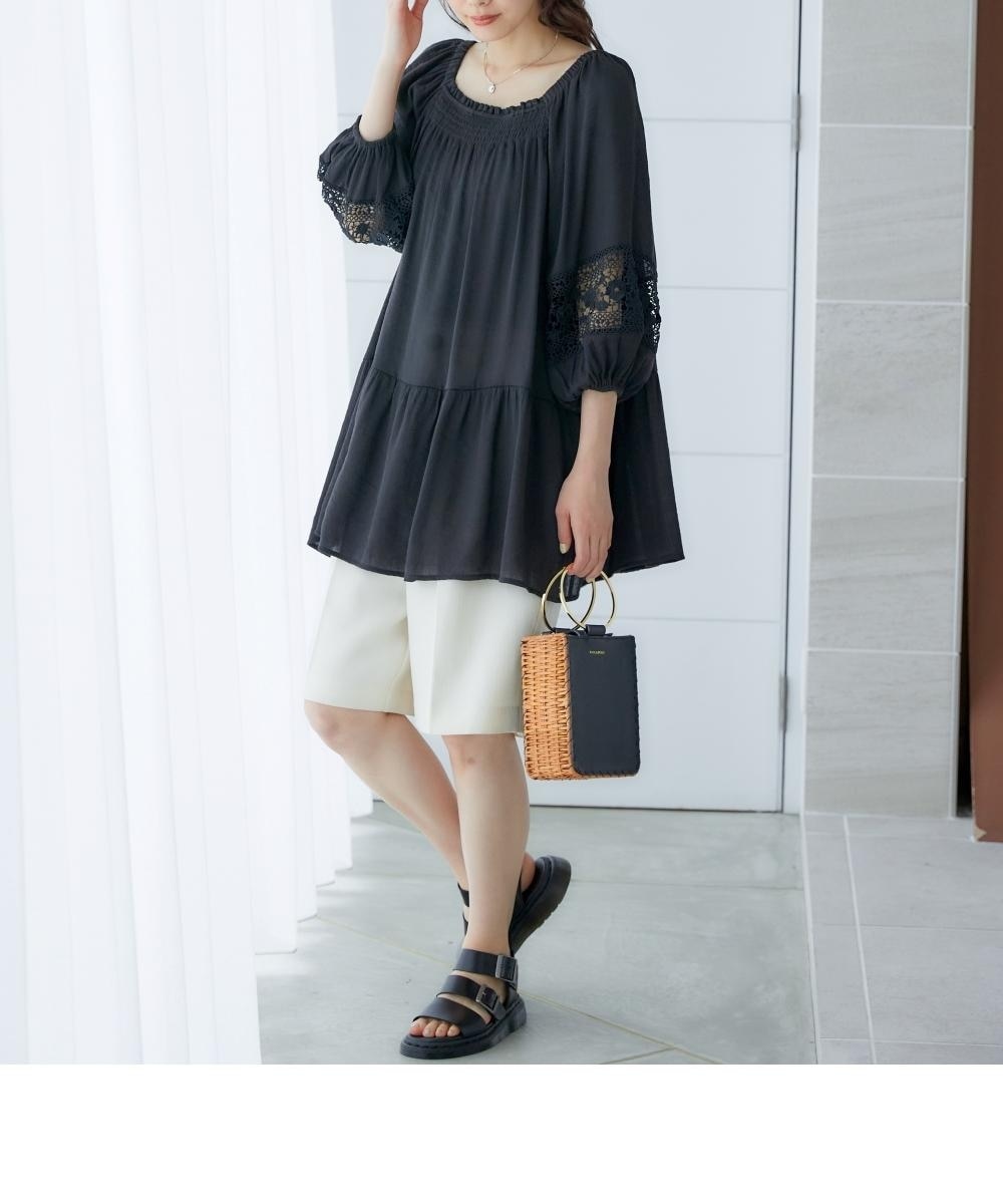 大きいサイズ＞シアーレースチュニックブラウス miclat 通販【ニッセン】