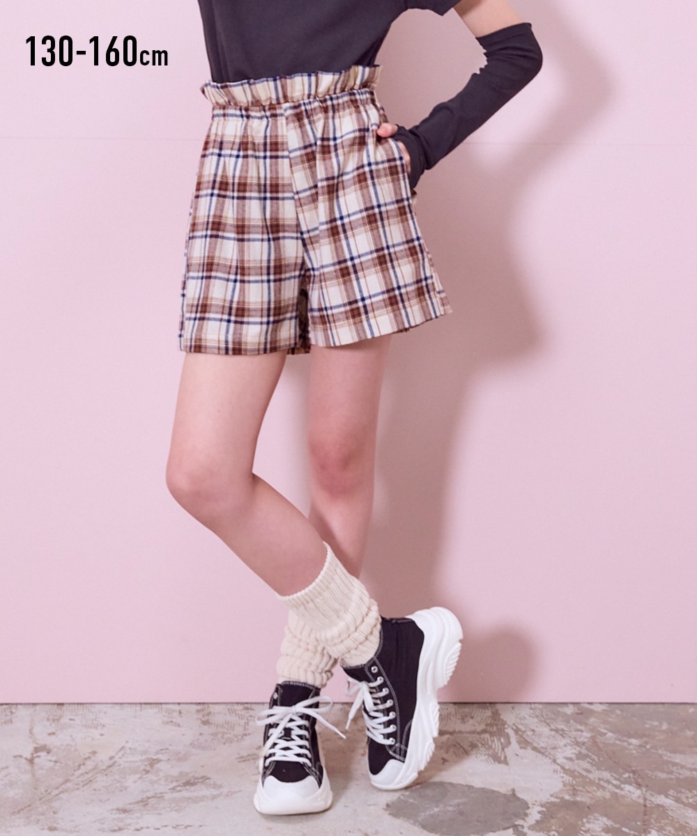 チェック柄キュロット（女の子） 通販【ニッセン】