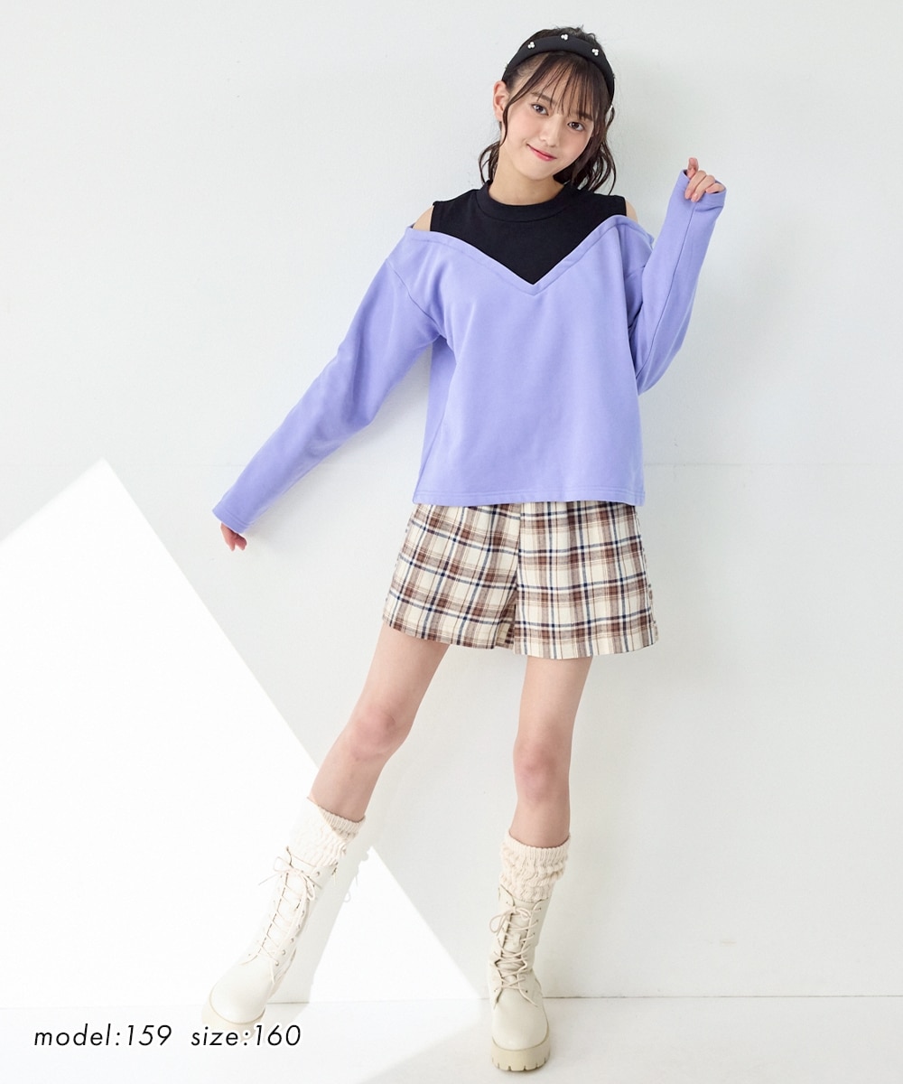 チェック柄キュロット（女の子） 通販【ニッセン】