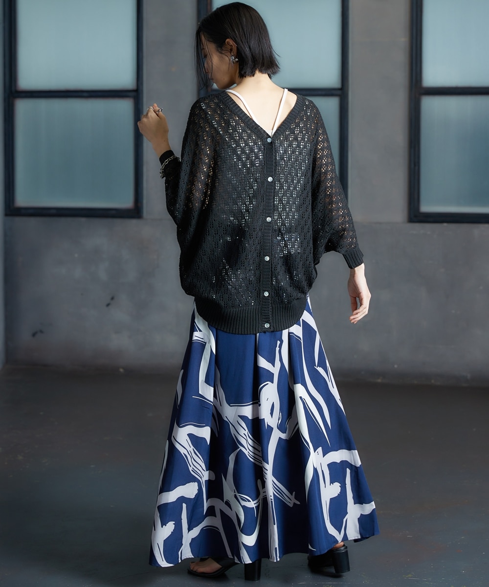 前後2WAY透かし編みドルマンカーディガン ［Soiunique］ 通販