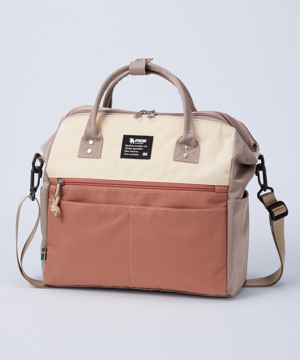 moz（モズ）10ポケットガバッと開く2層構造はっ水2WAYショルダー