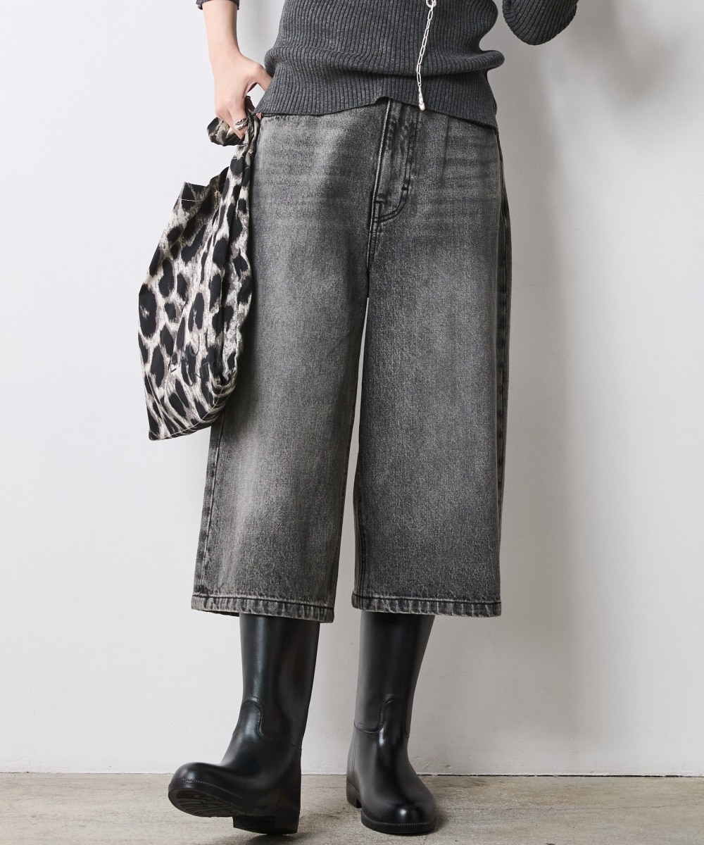 綿100％デニムバミューダパンツ＜大きいサイズ有＞シックスタイル 通販