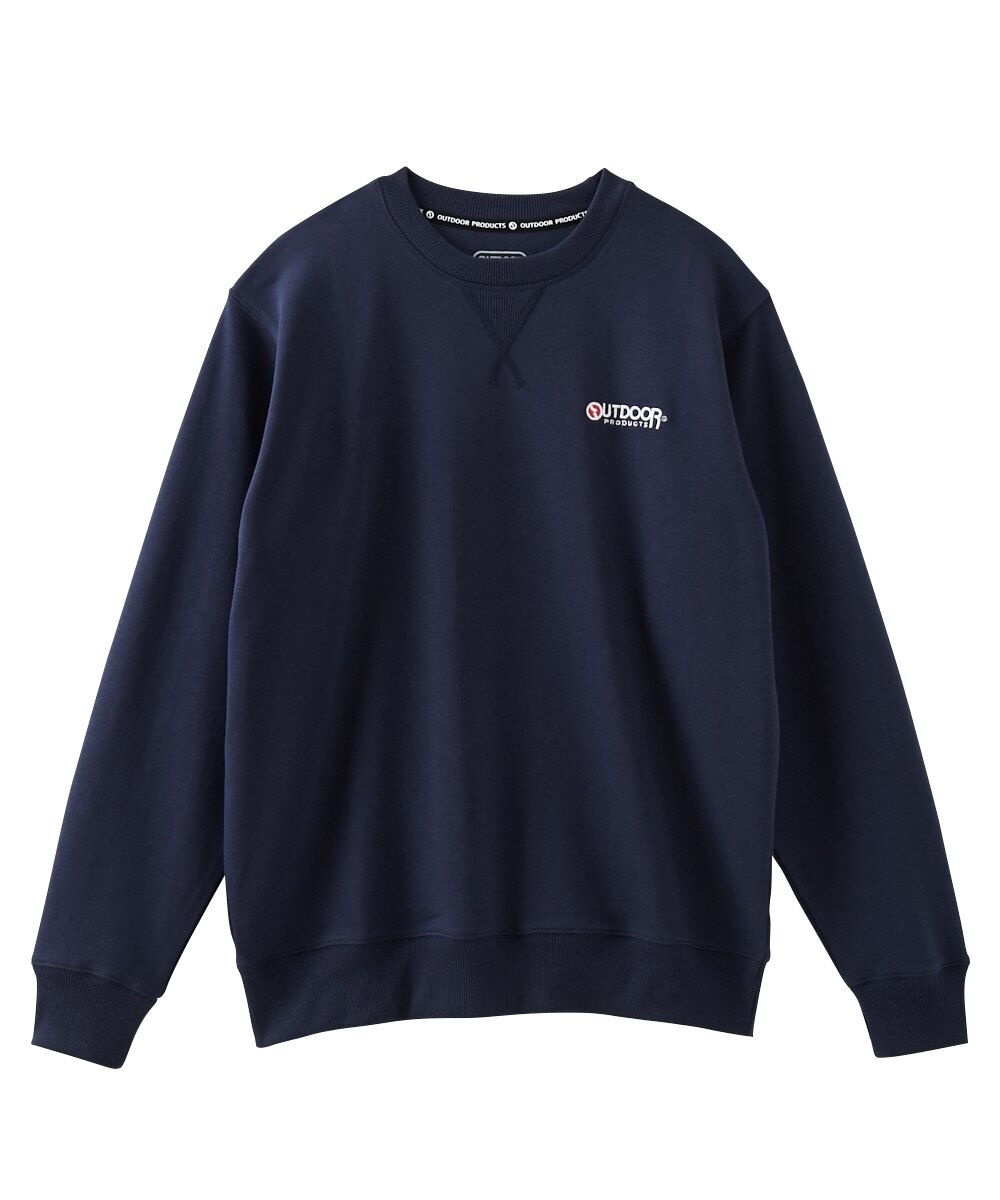 ワンポイント長袖クルーネックトレーナー/アウトドアプロダクツ