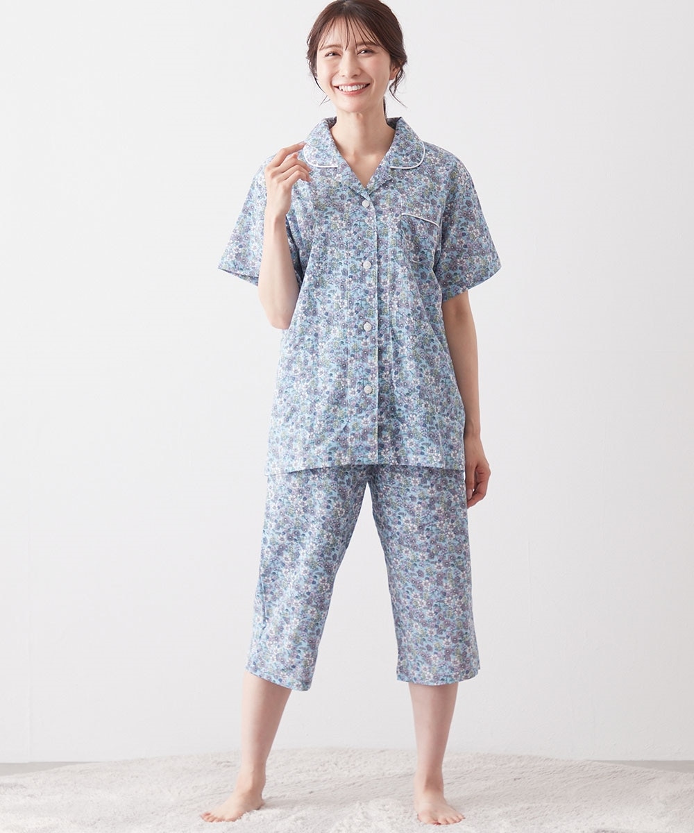 ヒビヤカダン スタイル 楊柳花柄総柄半袖パジャマ 通販【ニッセン】