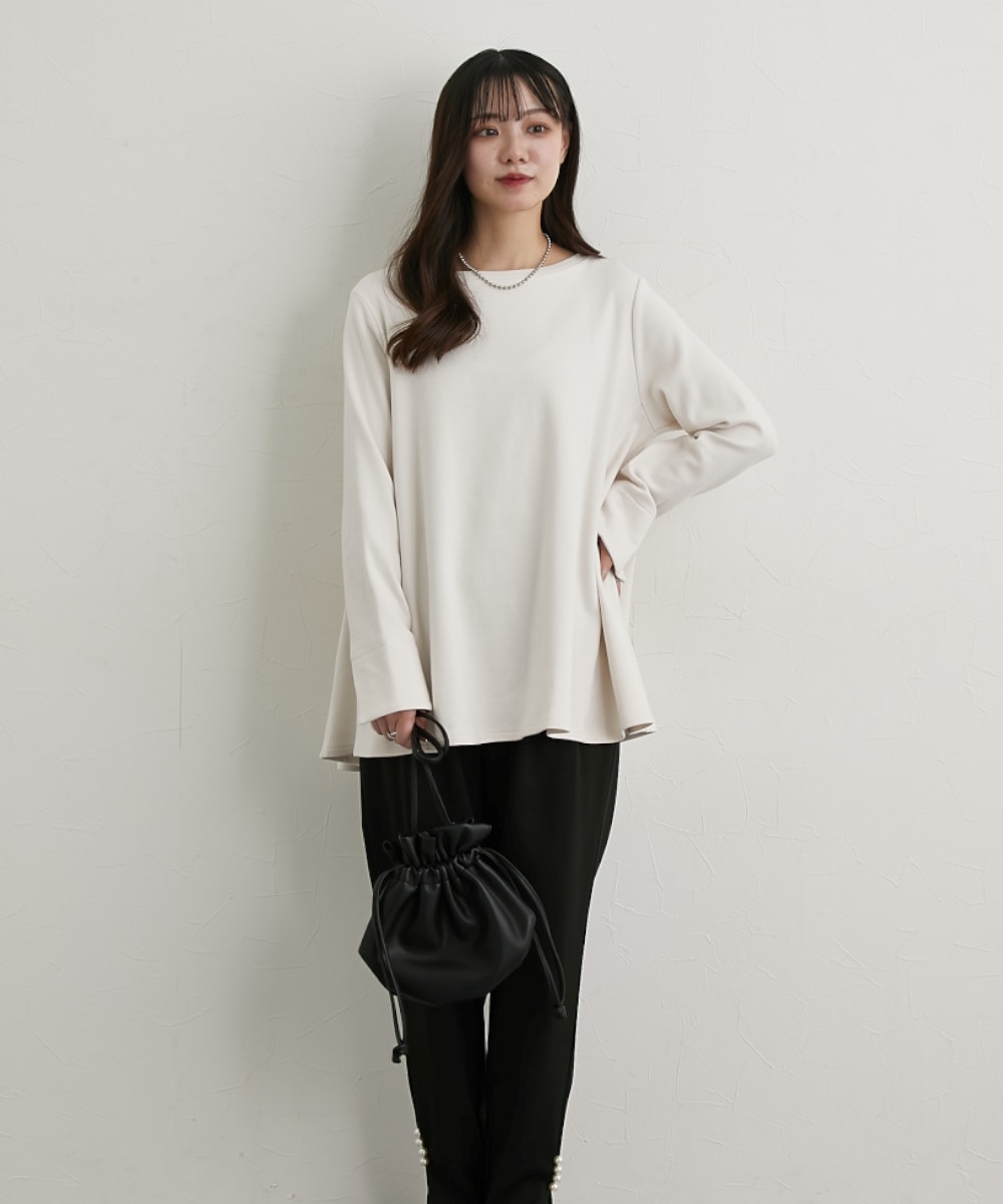 Aラインフレアカットソートップス（裏起毛） 通販【ニッセン】