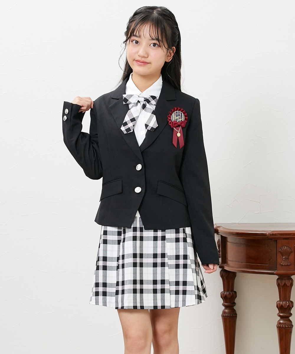 卒業】フォーマルスーツ5点セット（ジャケット+ブラウス+スカート+