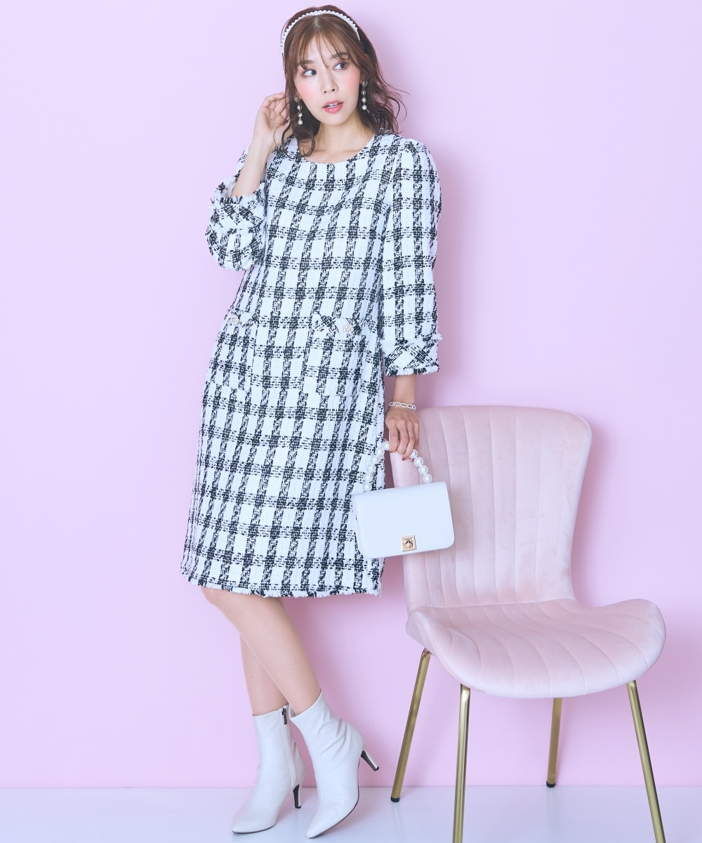 大きいサイズ＞ツイードワンピース marun 通販【ニッセン】