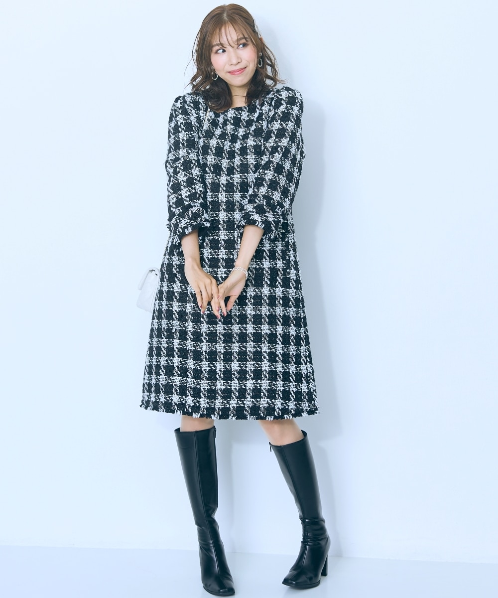 大きいサイズ＞ツイードワンピース marun 通販【ニッセン】