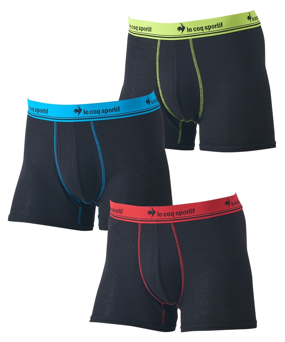 le coq sportif （ルコックスポルティフ）】綿混前閉じボクサーパンツ