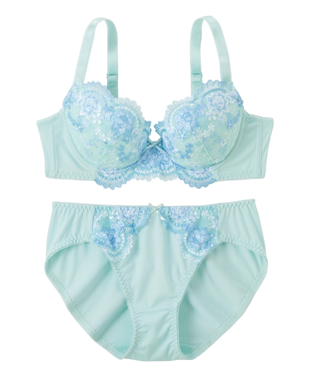 花柄刺しゅうブラジャーショーツセット 通販【ニッセン】