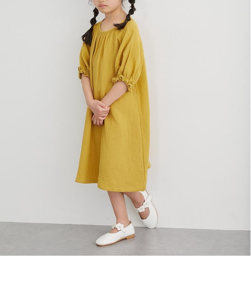 綿100％2点セット（ベスト＋しわガーゼワンピース）（女の子