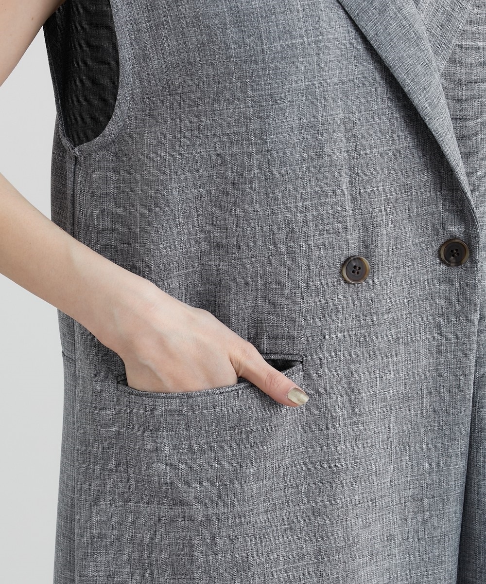 麻調合繊テーラードオールインワン 通販【ニッセン】