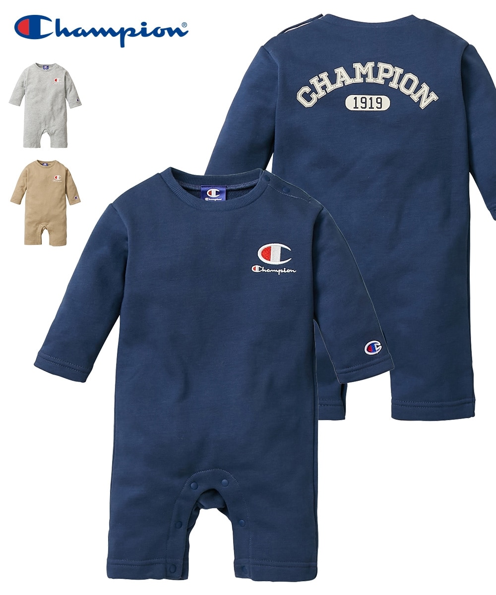 チャンピオン】スウェット バックプリントカバーオール・ツーウェイ