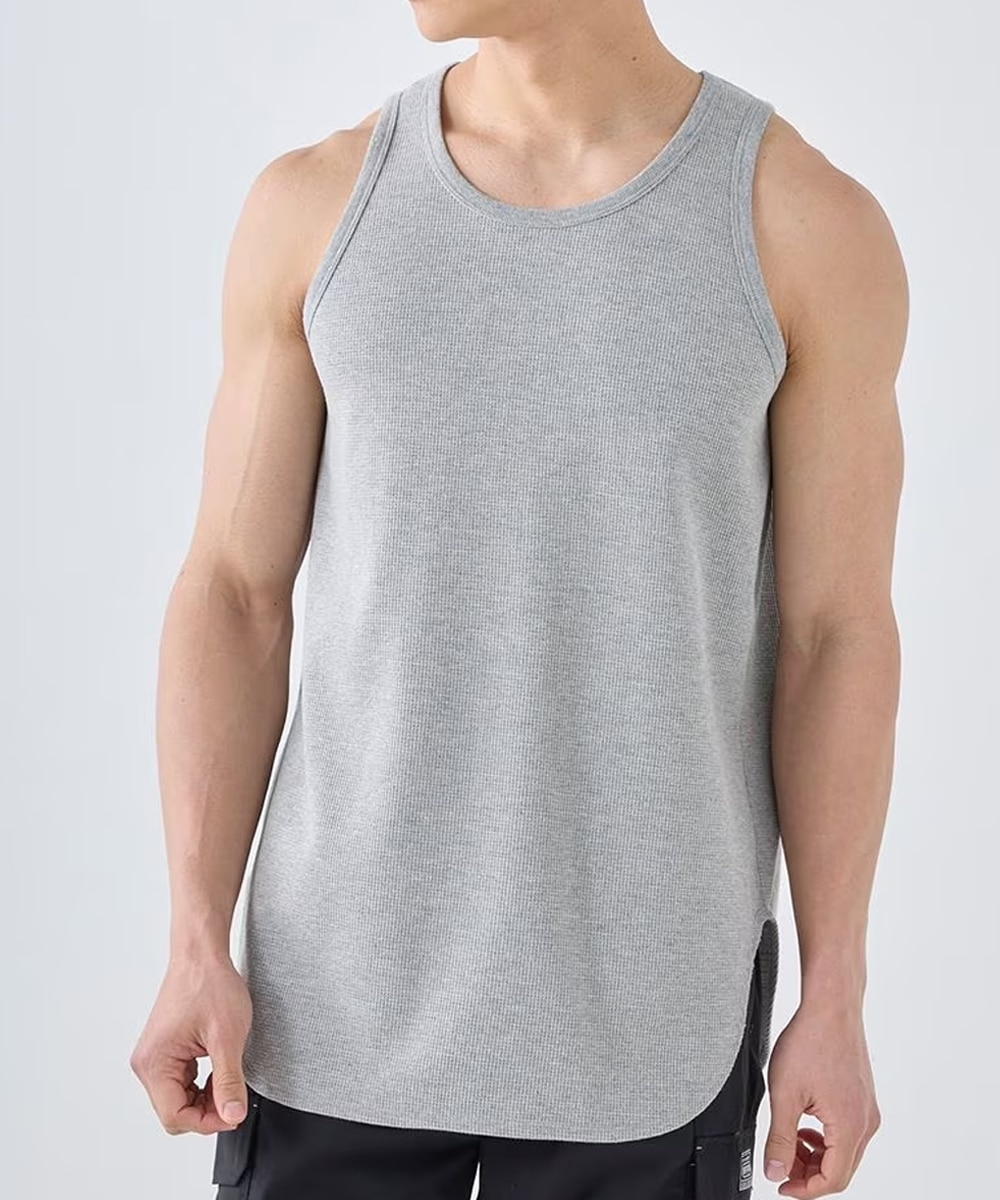 ロング丈ワッフルタンクトップ【大きいサイズ有】 通販【ニッセン】