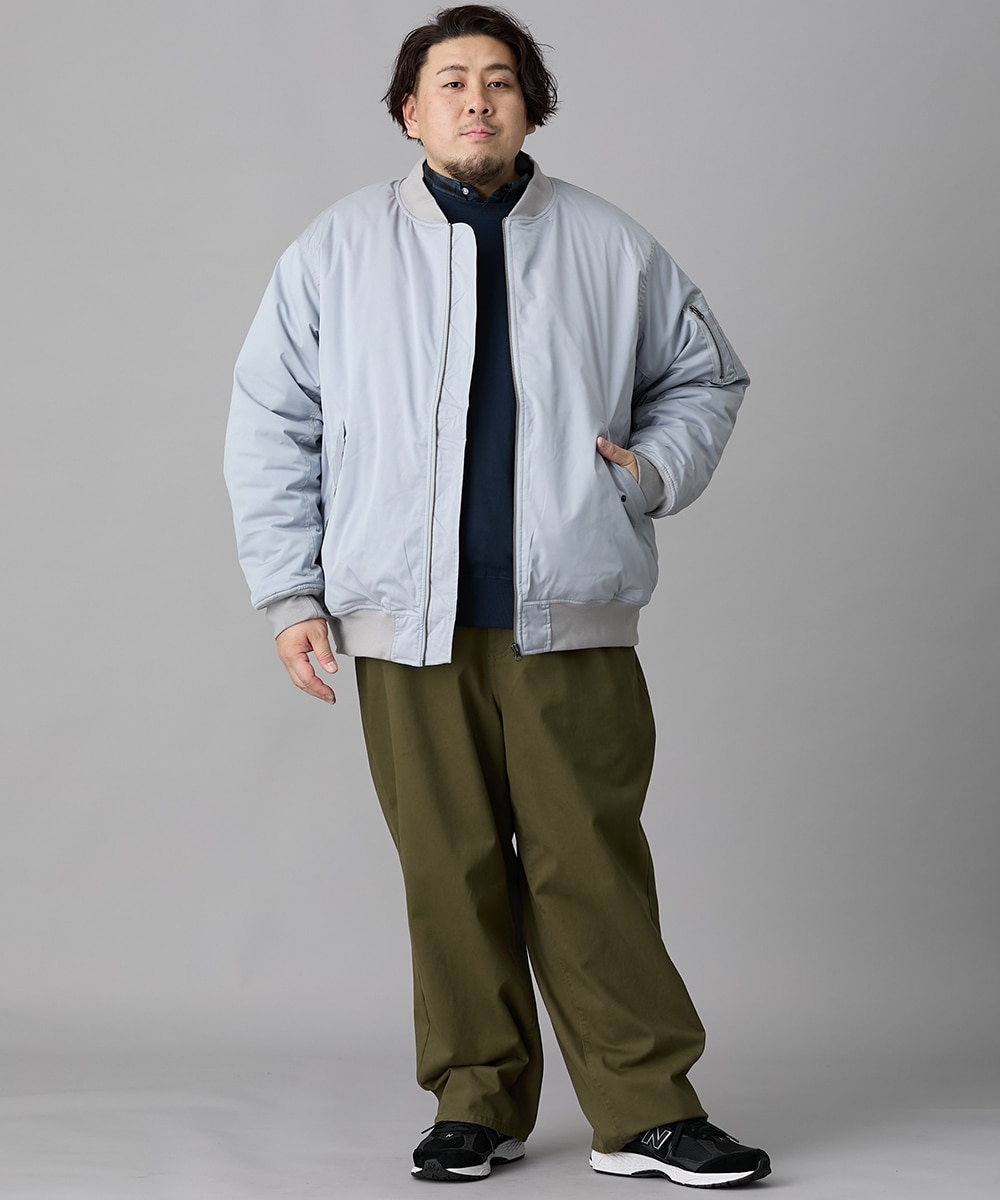 吸湿発熱中綿入ミリタリーブルゾン【大きいサイズ有】 通販【ニッセン】