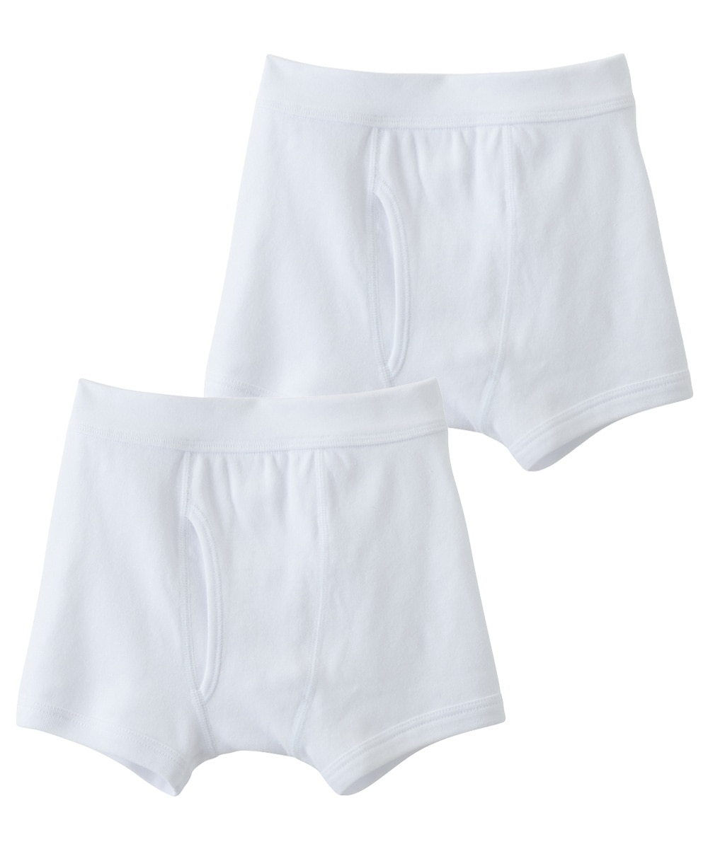 白無地ベーシックショーツ2枚組・前開きブリーフ2枚組・前開き