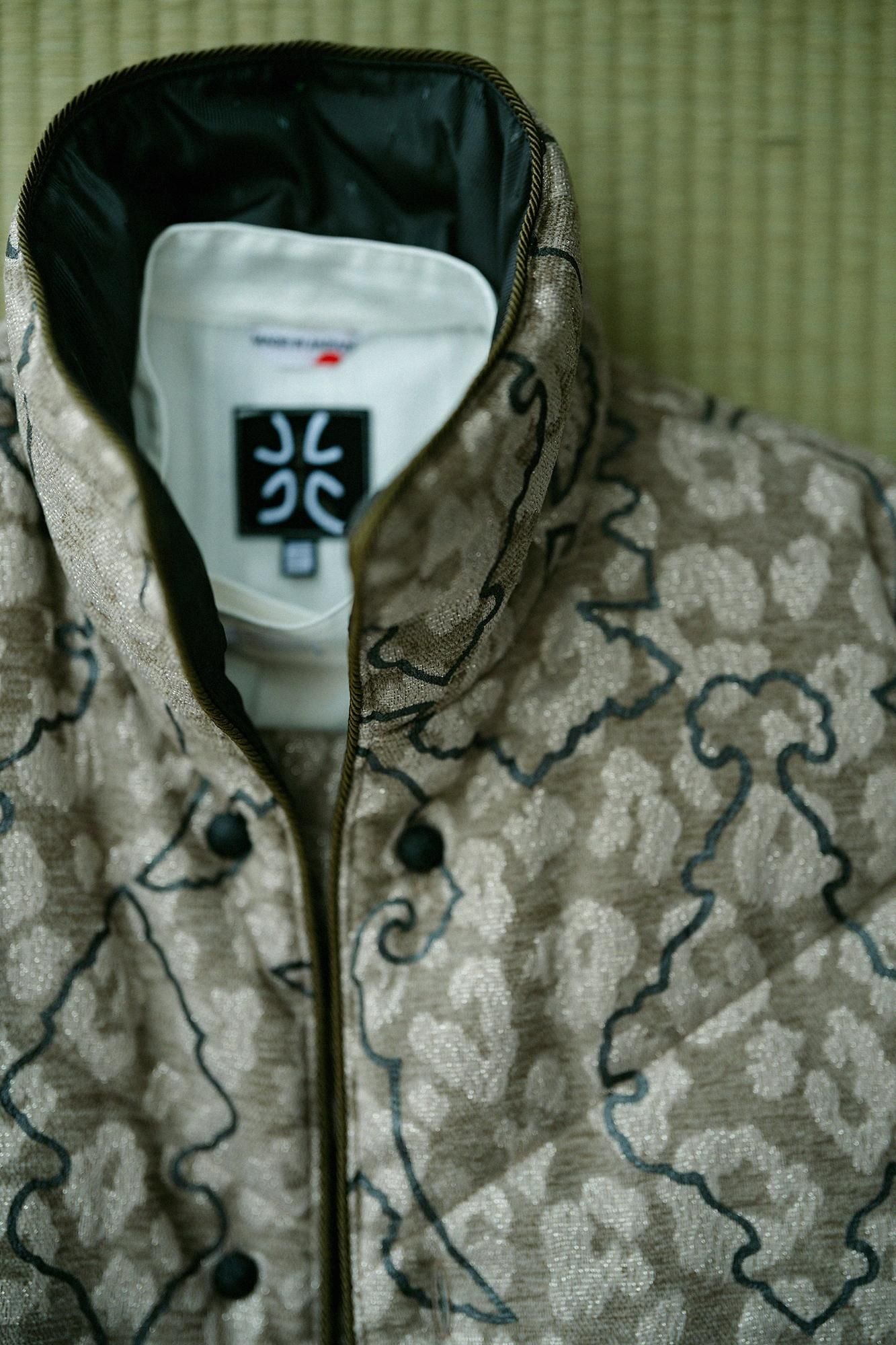 ツイード 陣羽織（じんばおり） 中綿袷（なかわたあわせ）／装飾金具