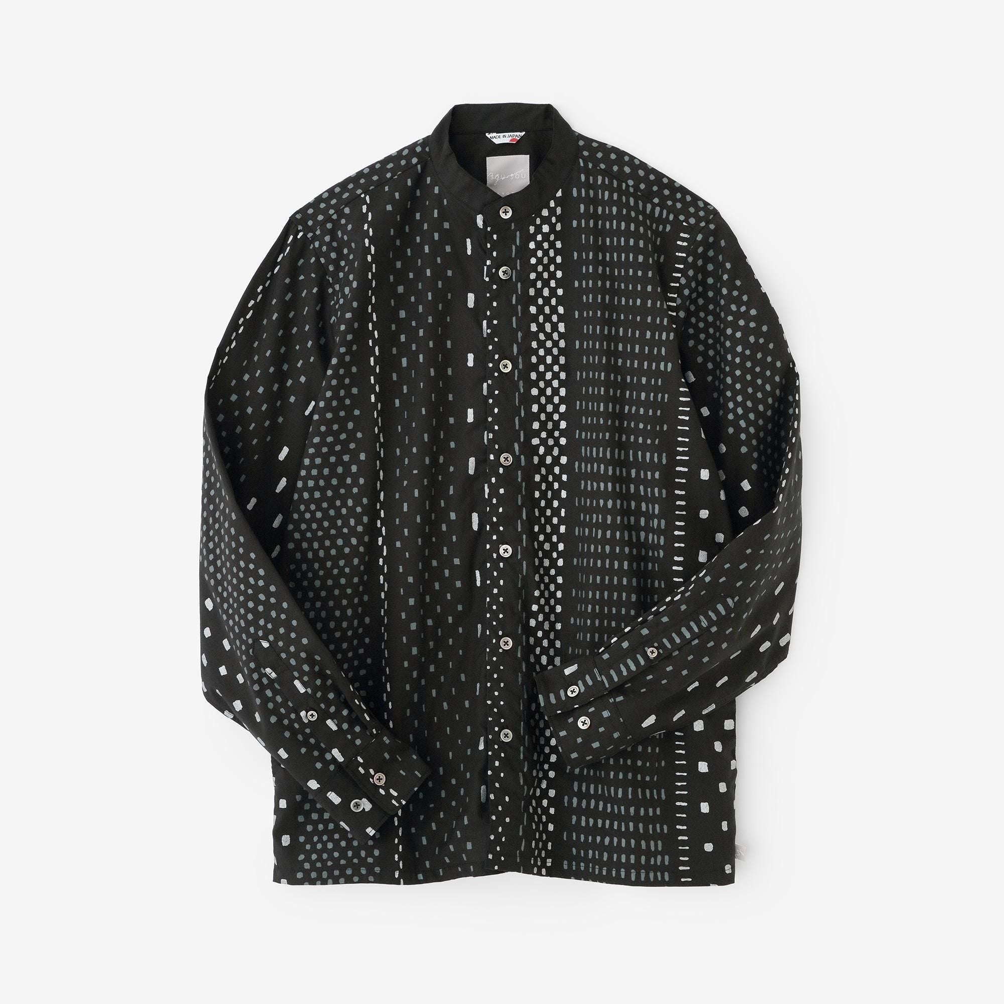 3月17日頃発送予定】高島縮 20/20 スタンドカラーシャツ／BORO III IJ