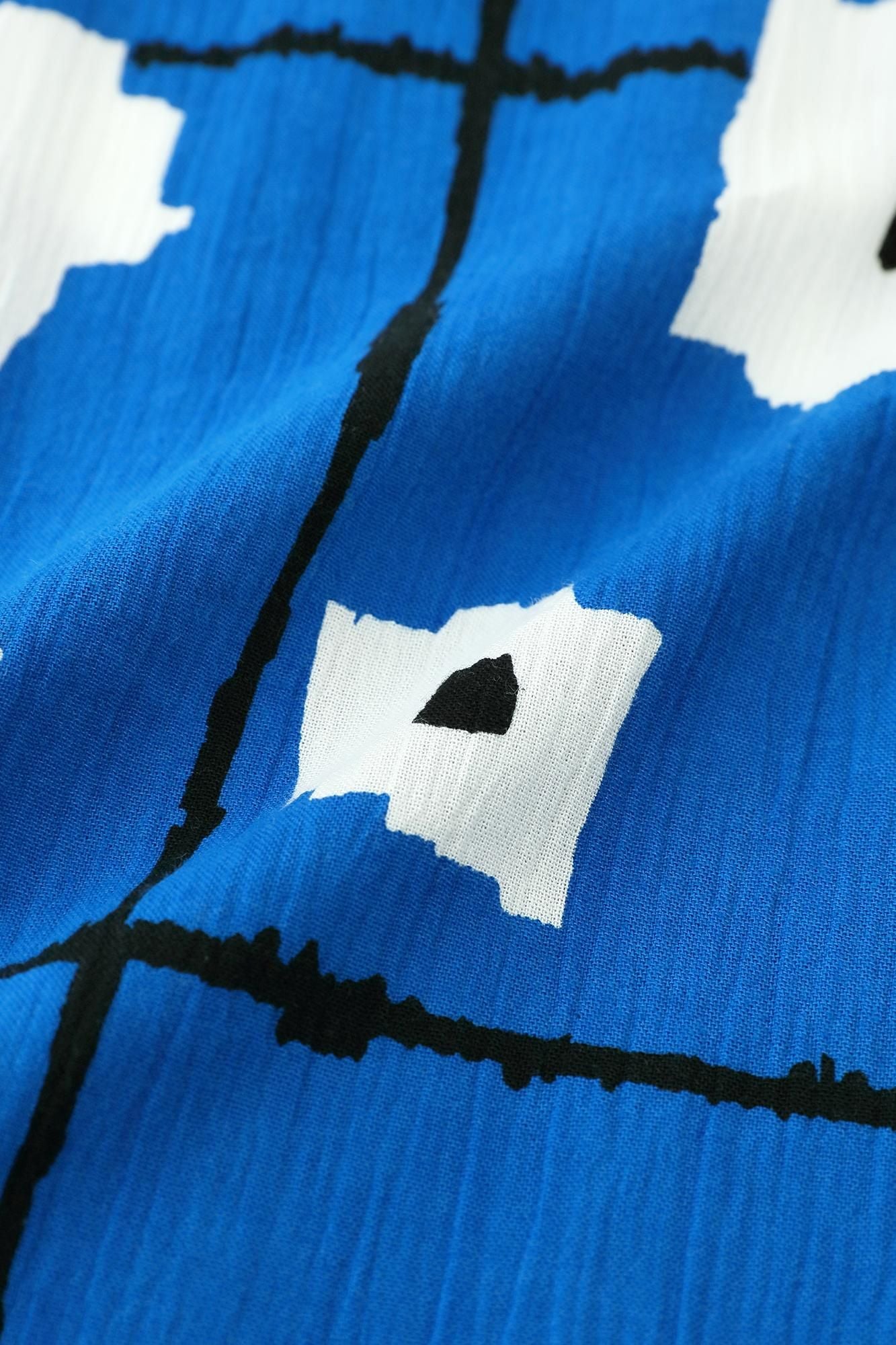 高島縮 20/20 スタンドカラーシャツ／天花（てんか）