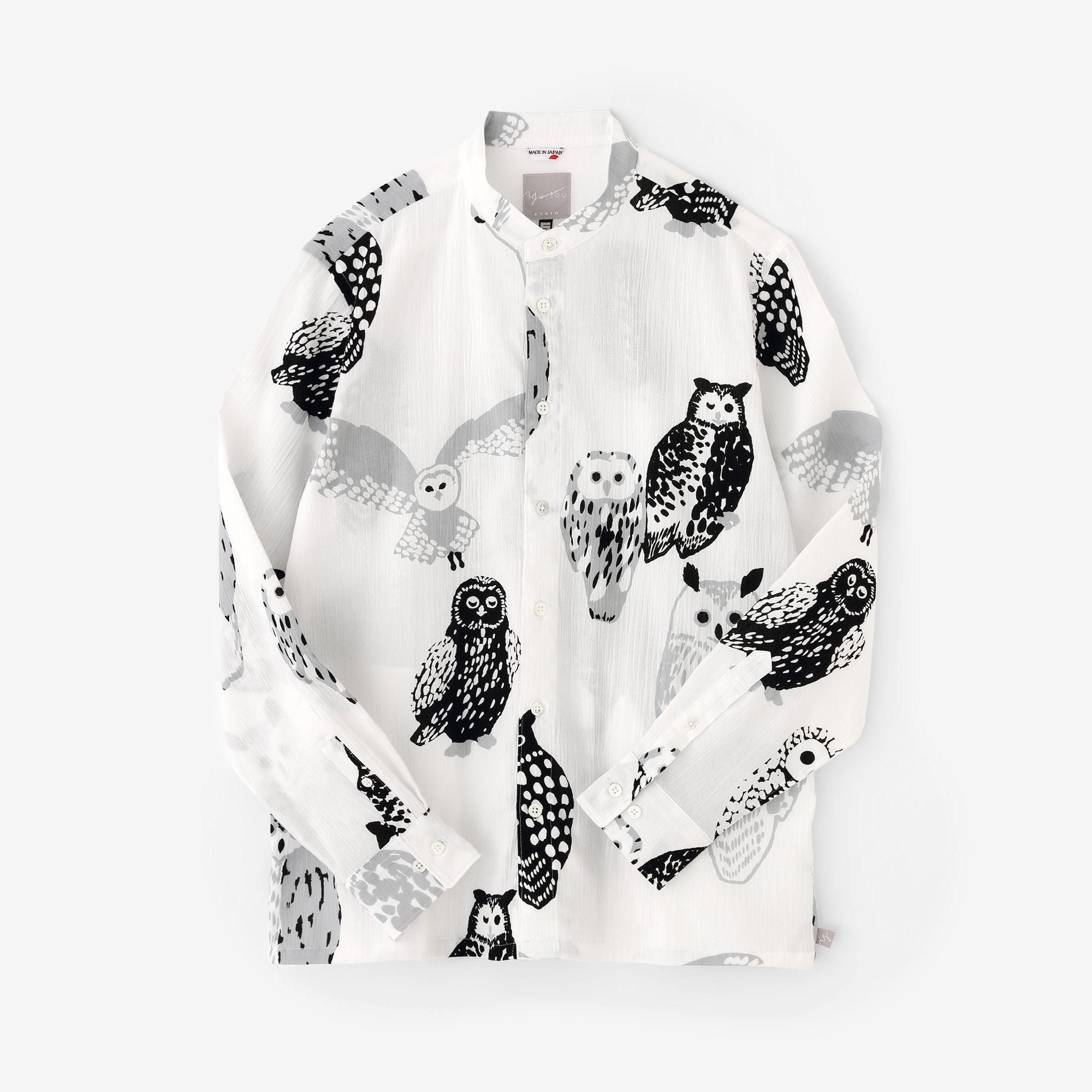 3月17日頃発送予定】高島縮 20/20 スタンドカラーシャツSP 2.0／ふくろう