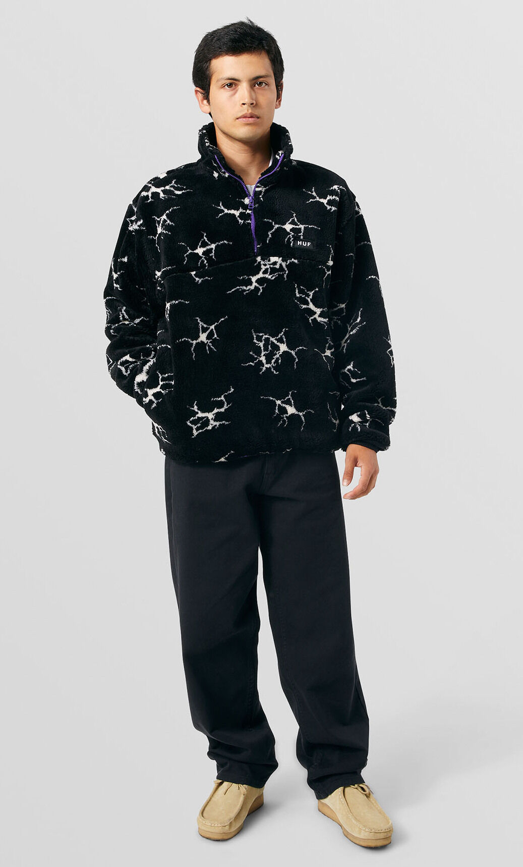 QUAKE SHERPA 1/4 ZIP ハーフジップフリースジャケット-ハフ 通販 HUF