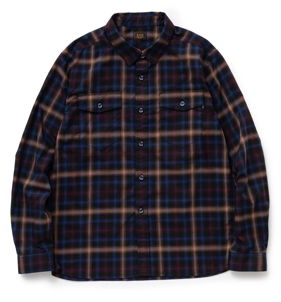 OMBRE CHECK SHIRT チェックシャツ-ラッツ 通販 RATS 店舗-SOWLD