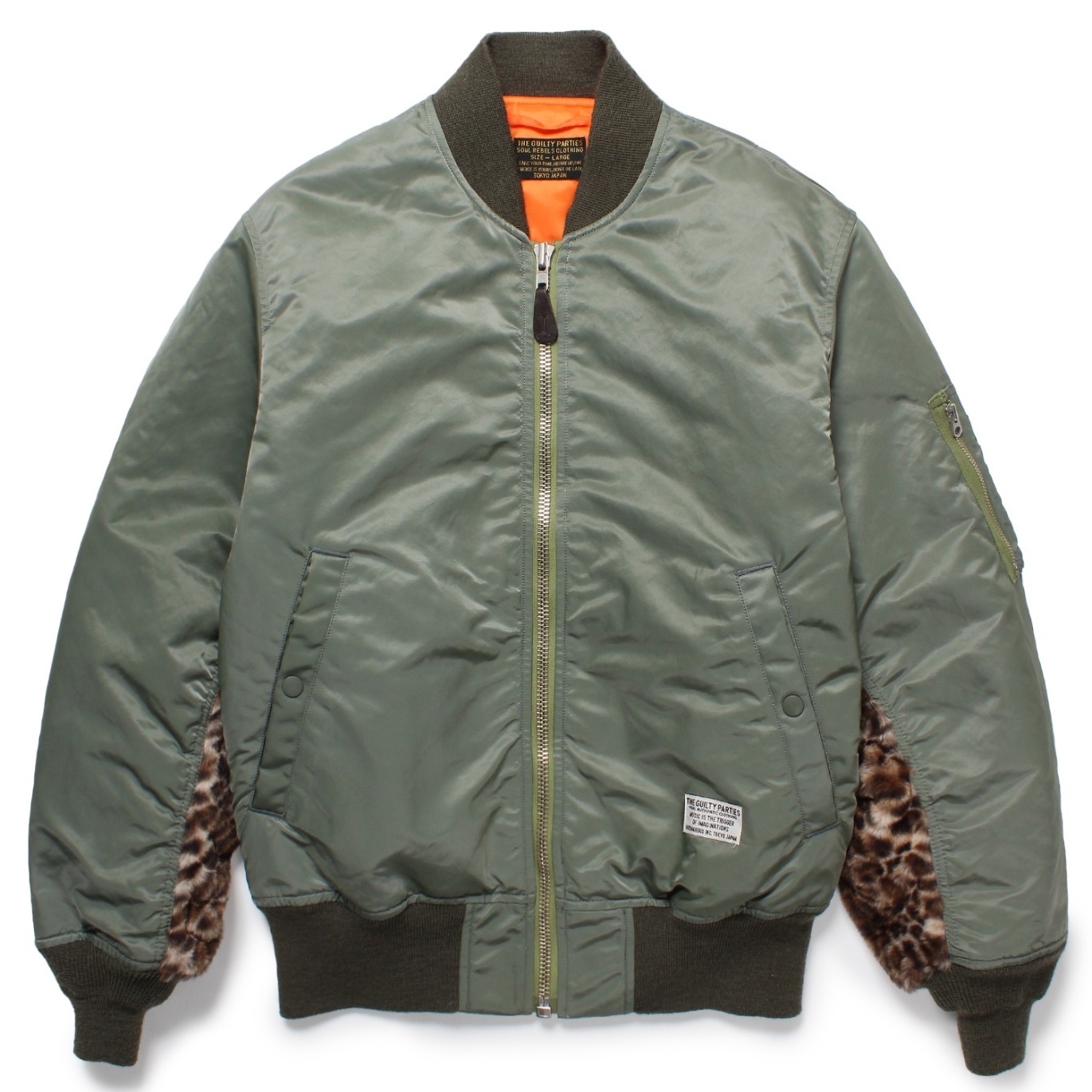 LEOPARD FAUX FUR MA-1 FLIGHT JACKET フライトジャケット-ワコマリア