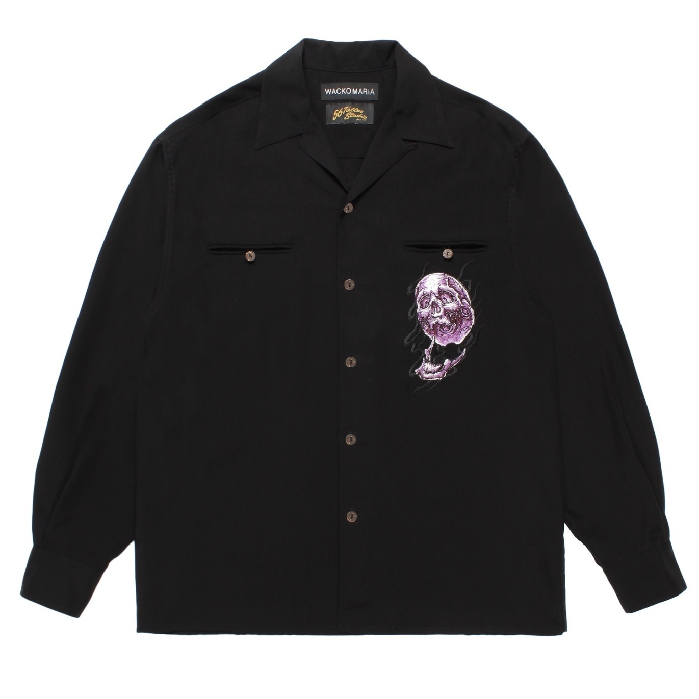 56 TATTOO STUDIO / 50'S OPEN COLLAR SHIRT 56 タトゥー スタジオ