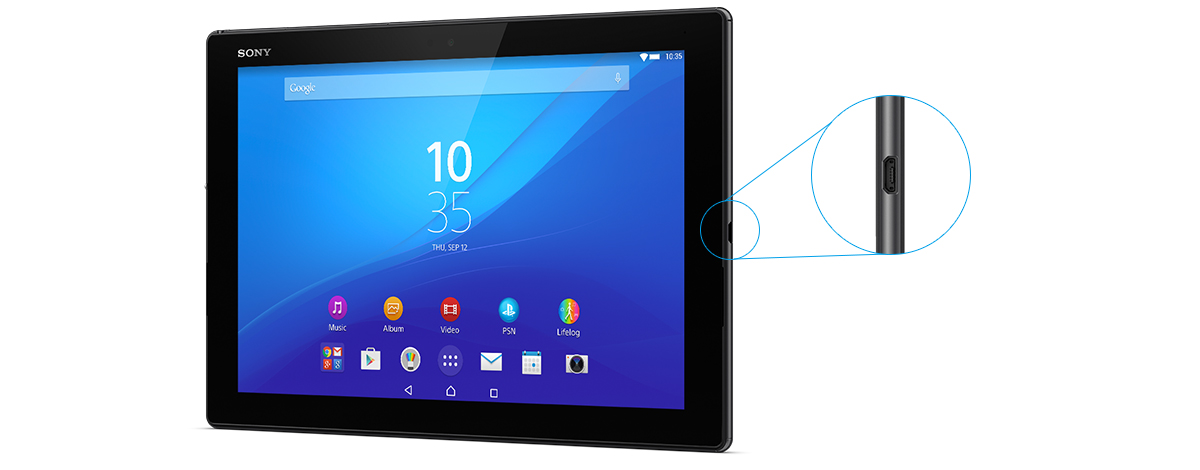 Xperia（TM） Z4 Tablet 特長 : 圧倒的なモビリティー性能 | Xperia(TM