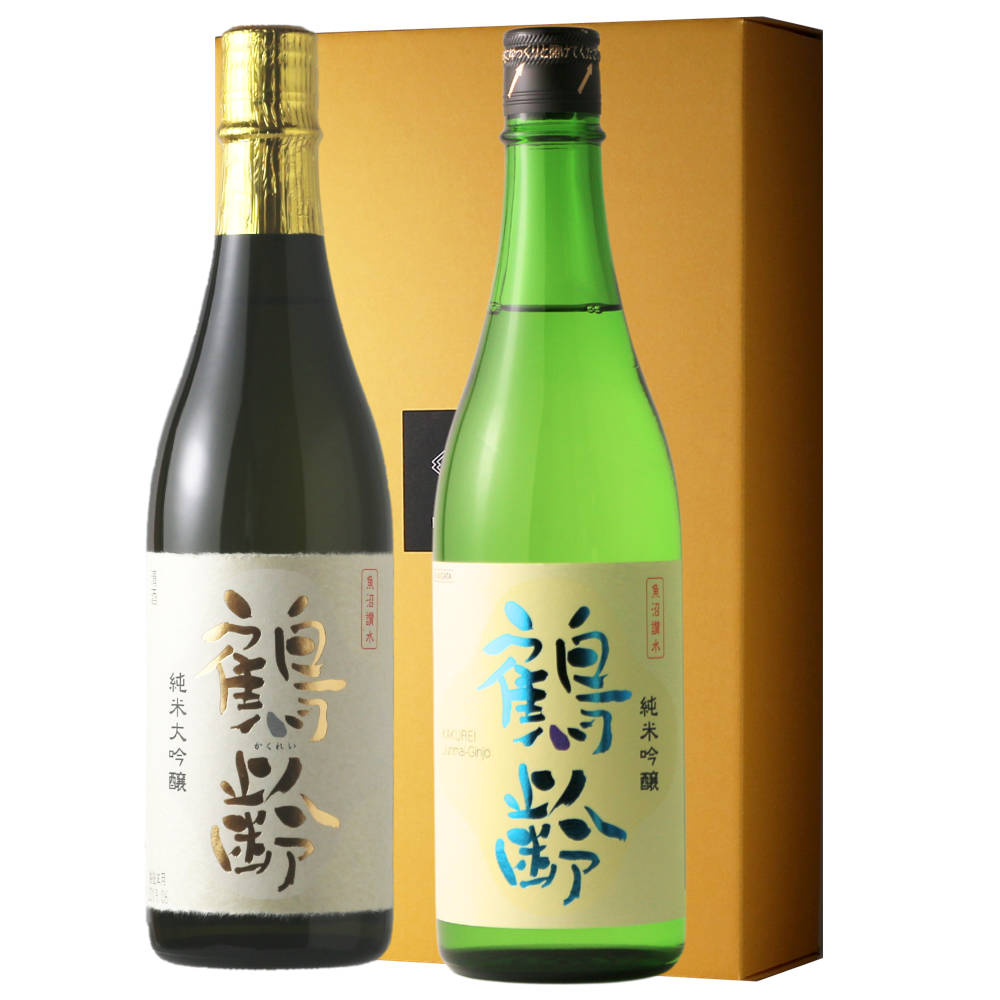 鶴齢セット (日本酒 720ml 2本 純米大吟醸 純米吟醸 青木酒造) - 酒舗