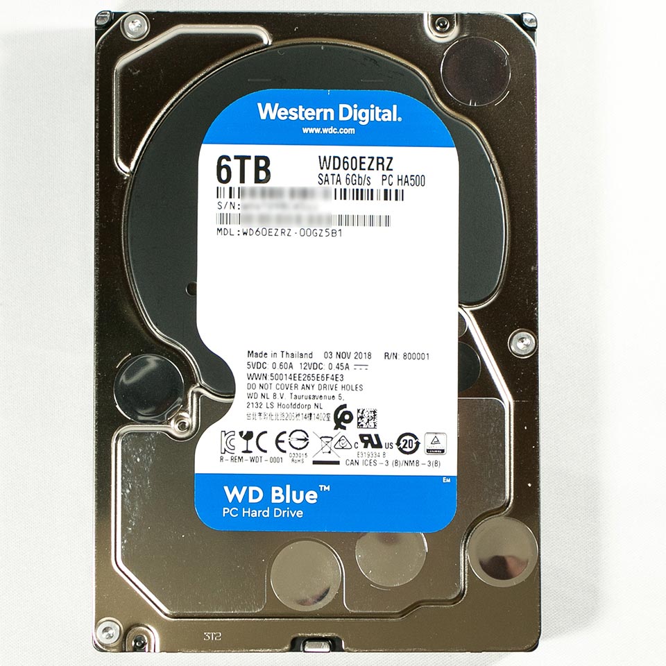 HDD WD BLUE デスクトップ用 6TB [WD60EZRZ-RT]の性能 【桜PC情報】