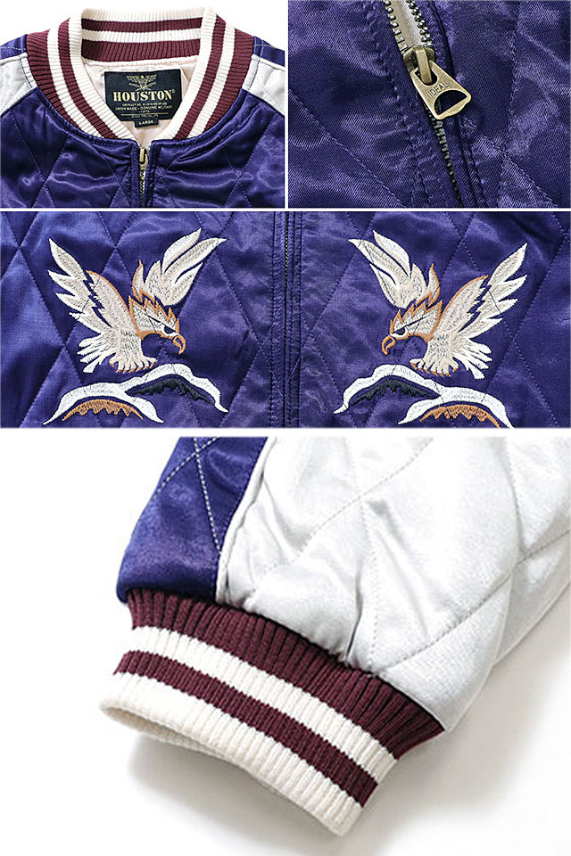 レーヨンスカジャン「HAWK」 HOUSTON 51216 ヒューストン 鷹 和柄 和風