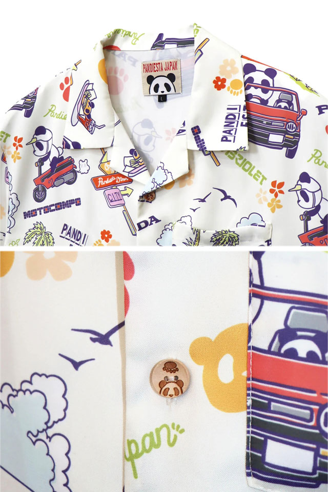 HONDA×PANDIESTA シティとモトコンポ アロハシャツ PANDIESTA JAPAN