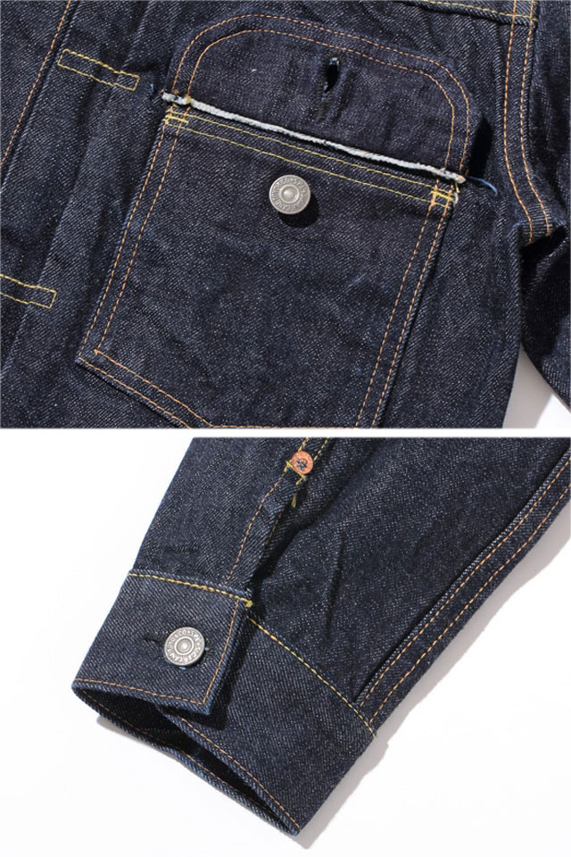 14.25oz.デニムジャケット「1953 MODEL」・ワンウォッシュ SUGER CANE