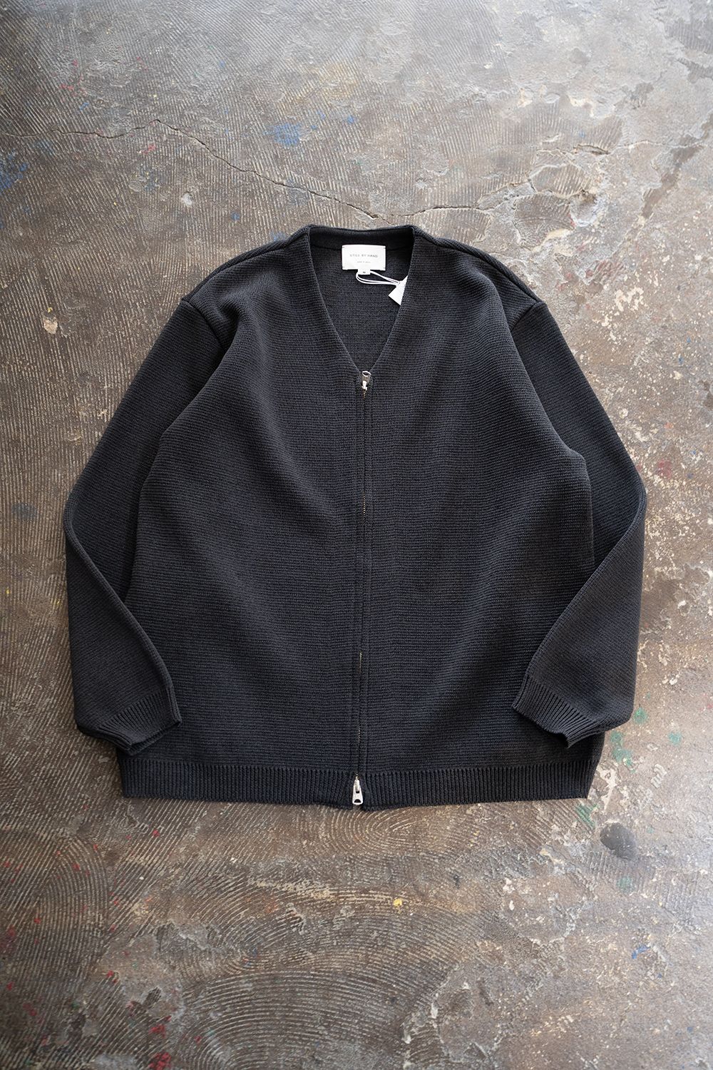 STILL BY HAND - 【ラスト1点】【25SS】ポリエステル×和紙ニットジップ