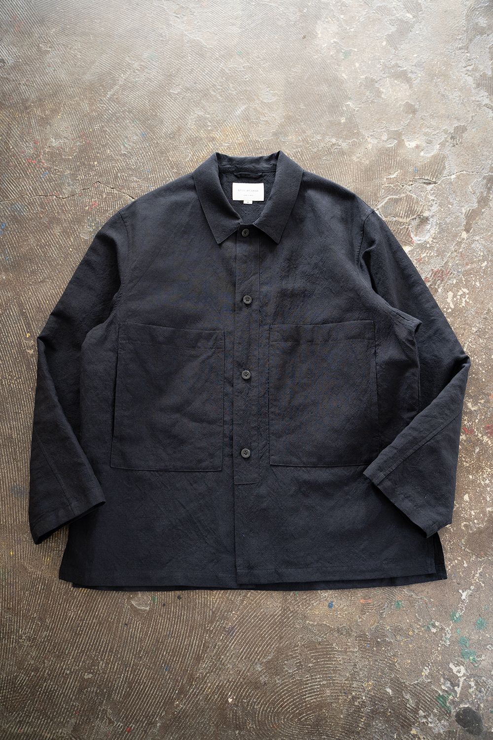 STILL BY HAND - 【ラスト1点】【24SS】リネン×ウールライトブルゾン