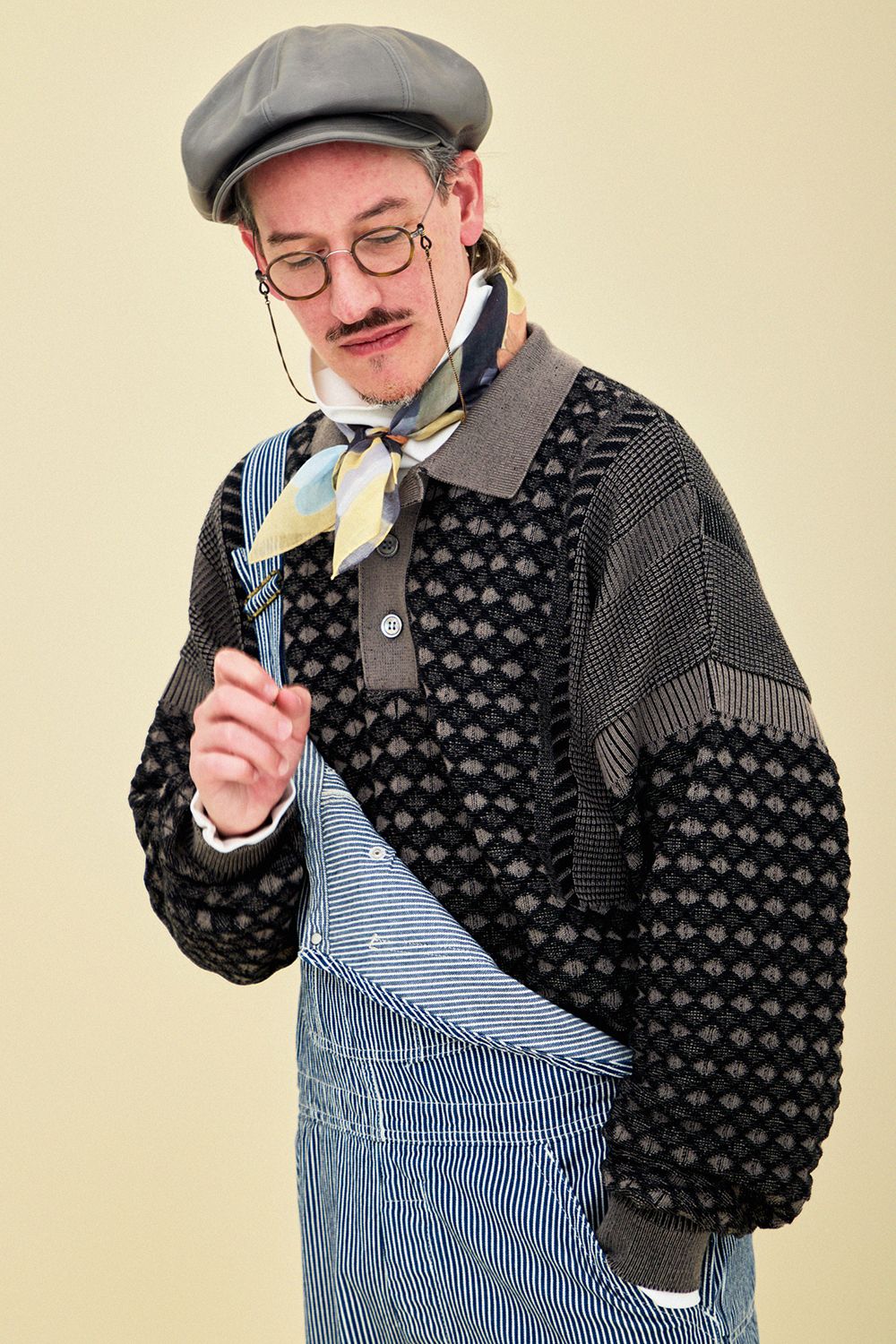 YASHIKI - 【ラスト1点】【25AW】Rikka Knit Polo(GREIGE) | Salty