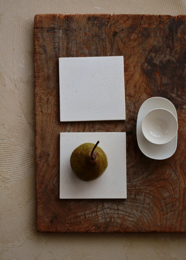 Antique Sam's Collection ホワイトタイル 和製マジョリカタイル