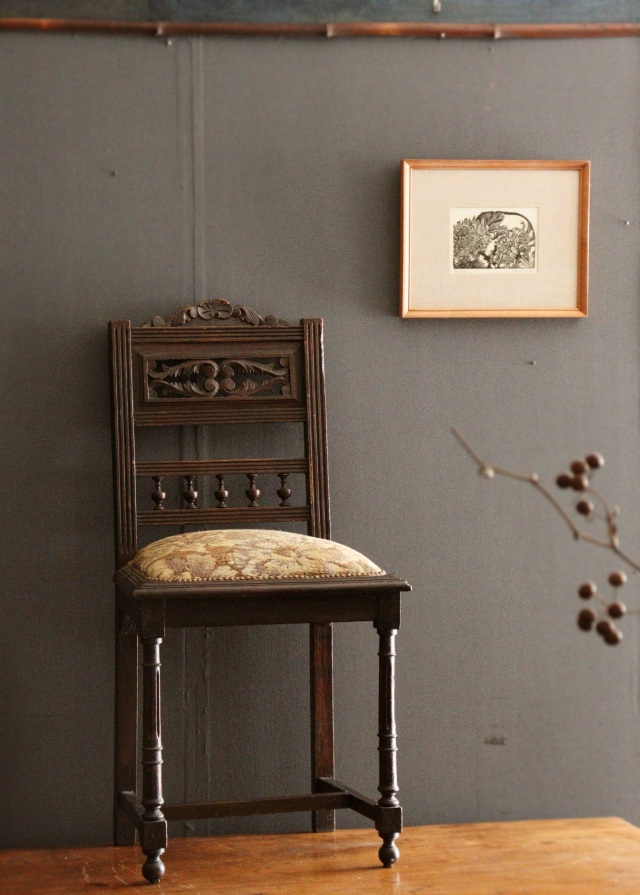 アンティークフランス製ゴブラン織りチェアー ミニチェアー Antique