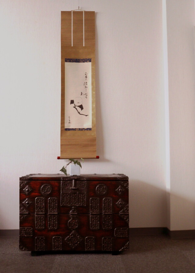 李朝箪笥 李朝バンダジ パンダジ韓国アンティーク家具 中サイズ 幅850