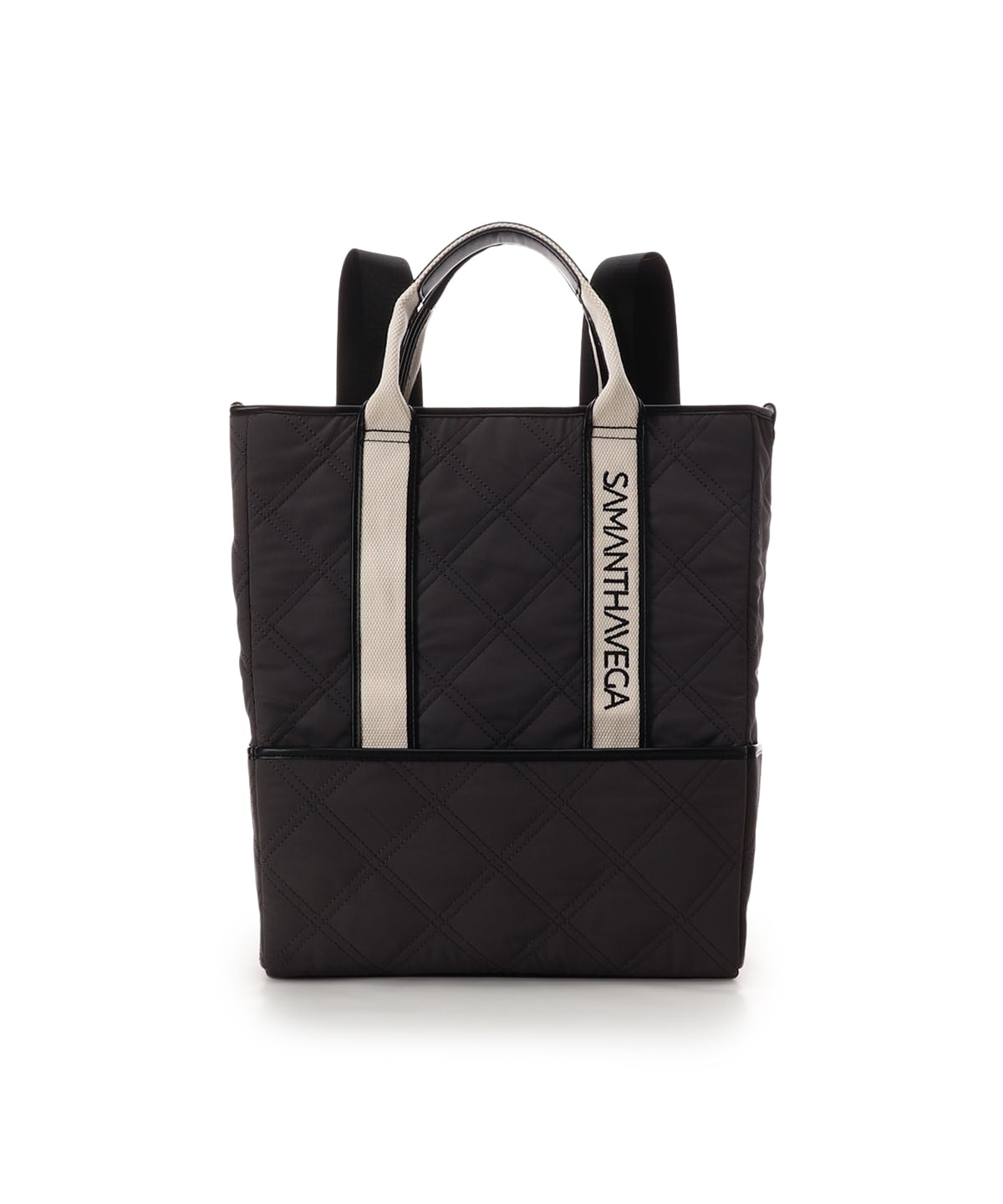 ロゴテープキルティングA4リュック(FREE ブラック): SAMANTHAVEGA