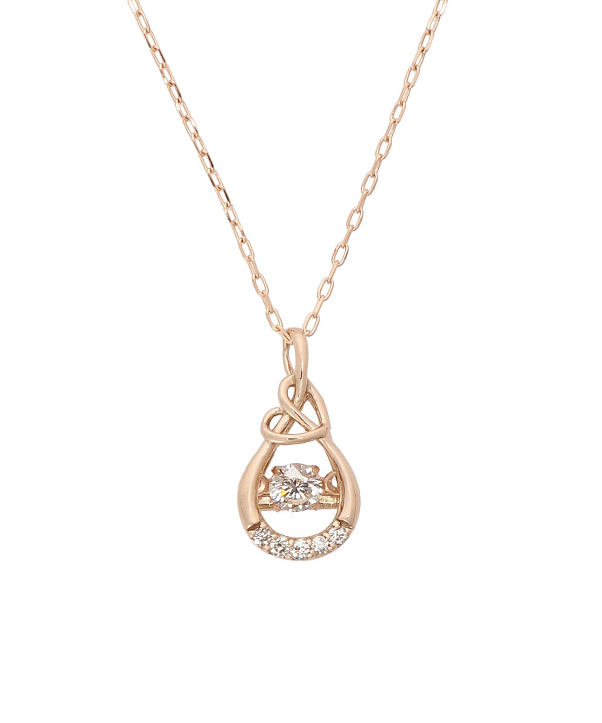 K18 PG Love Knot スウィングルネックレス(40cm K18 SPG(PG